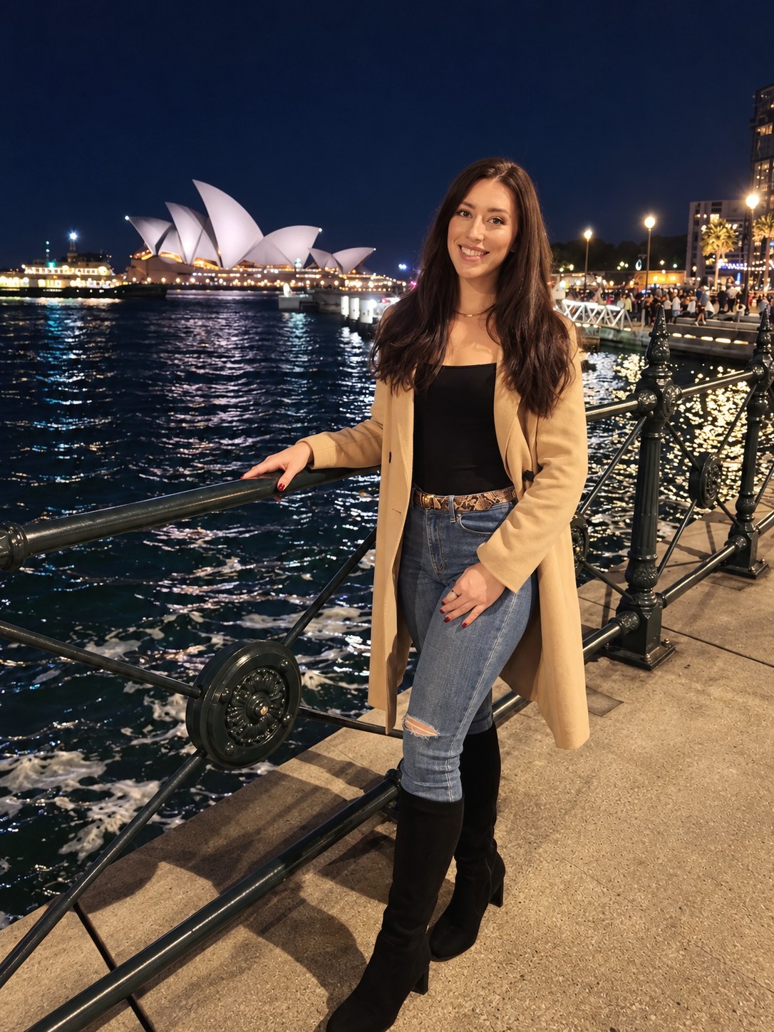 By the Sydney Opera House at night